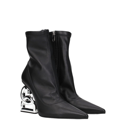 Black Leather Ankle Boots