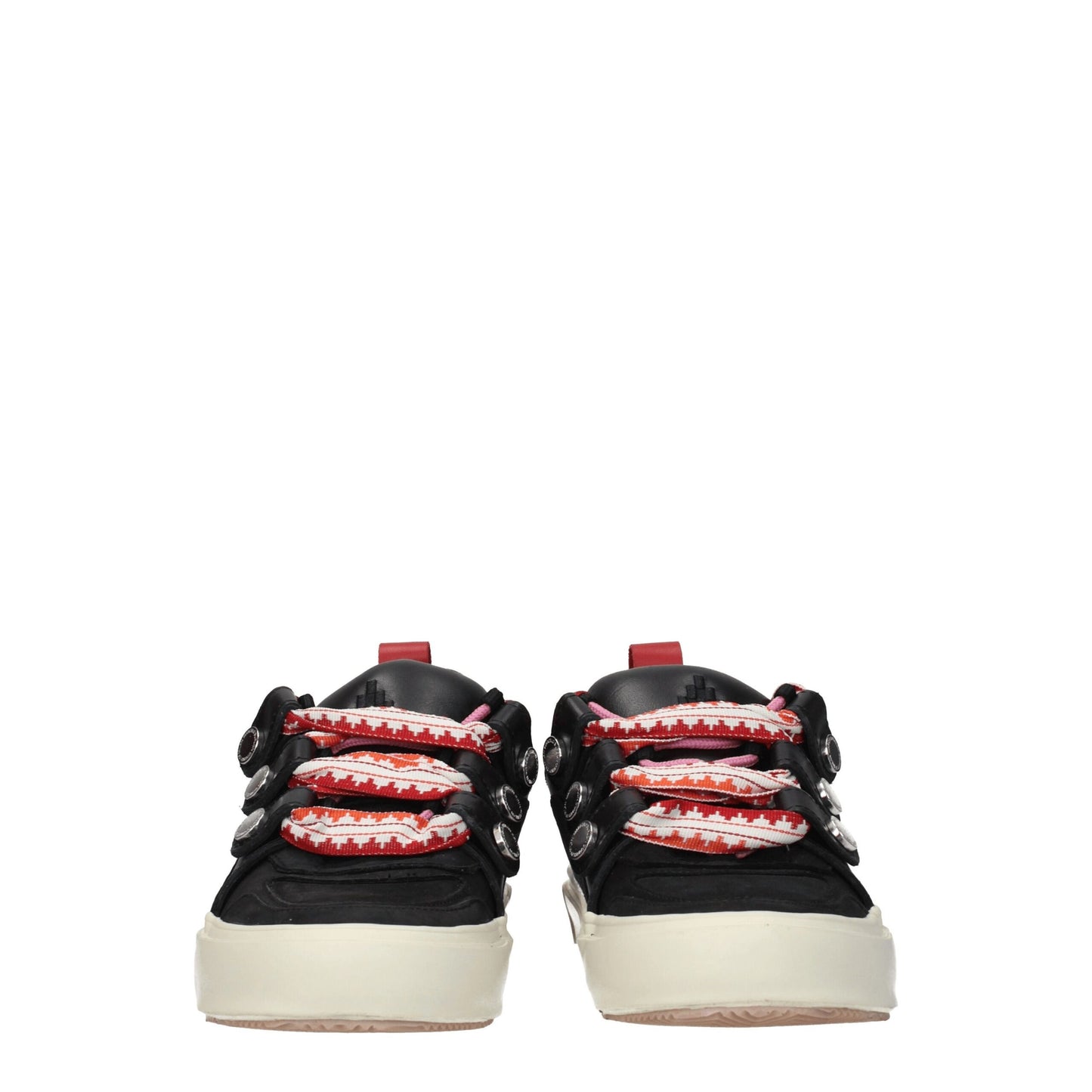 Black Leather Low Top Sneakers