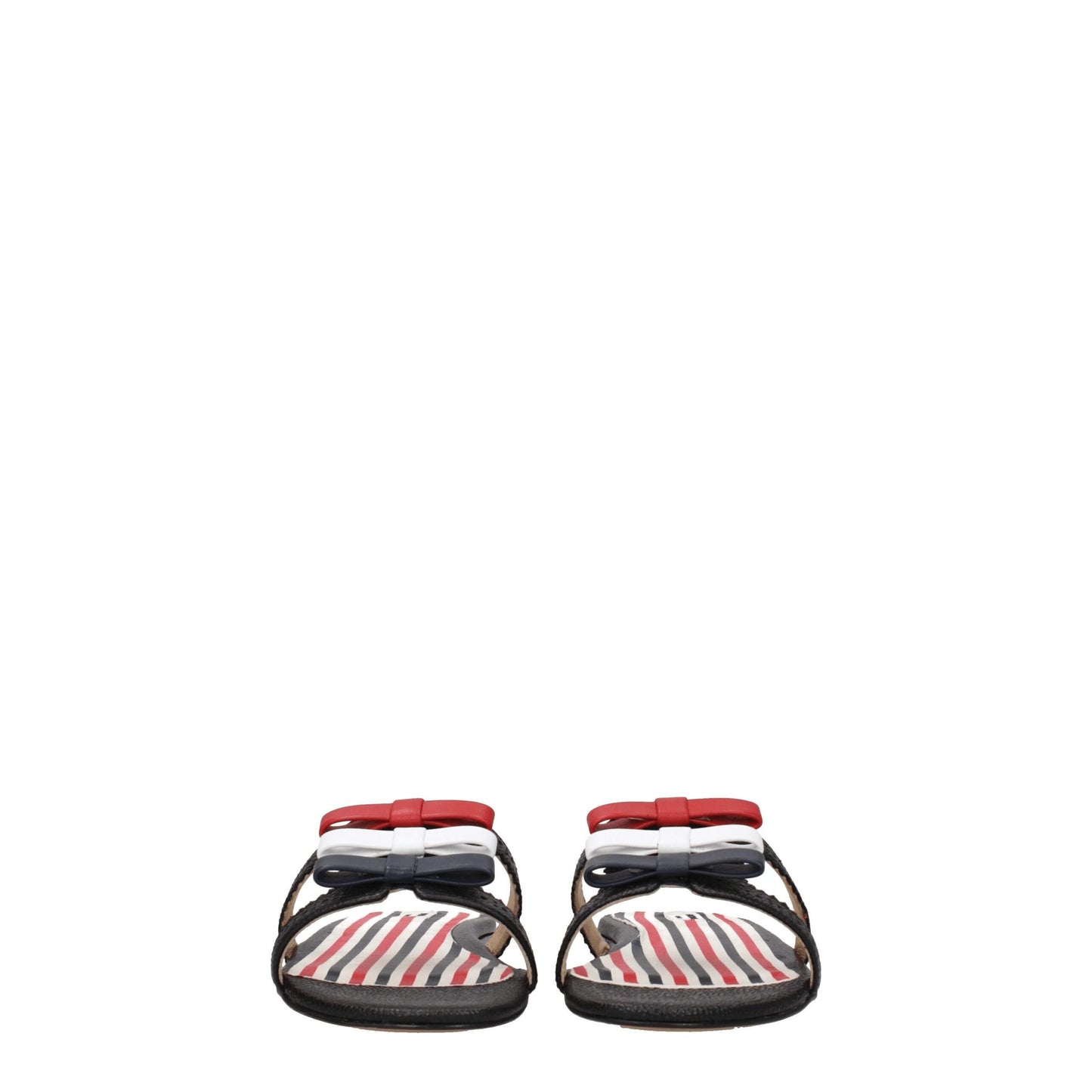 Black Leather Slippers