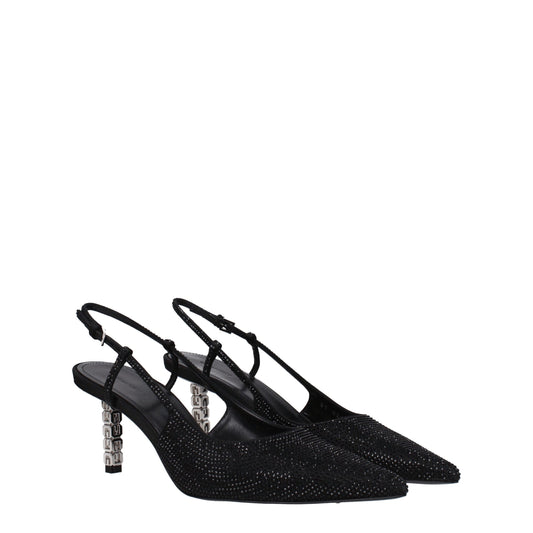 Black Fabric Pumps