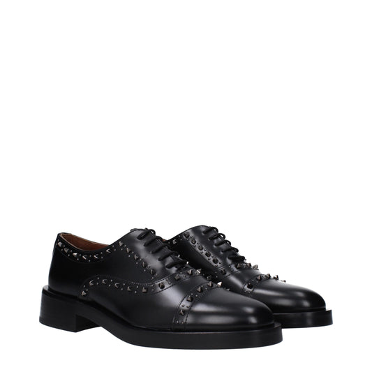 Black Leather Oxfords And Derbies