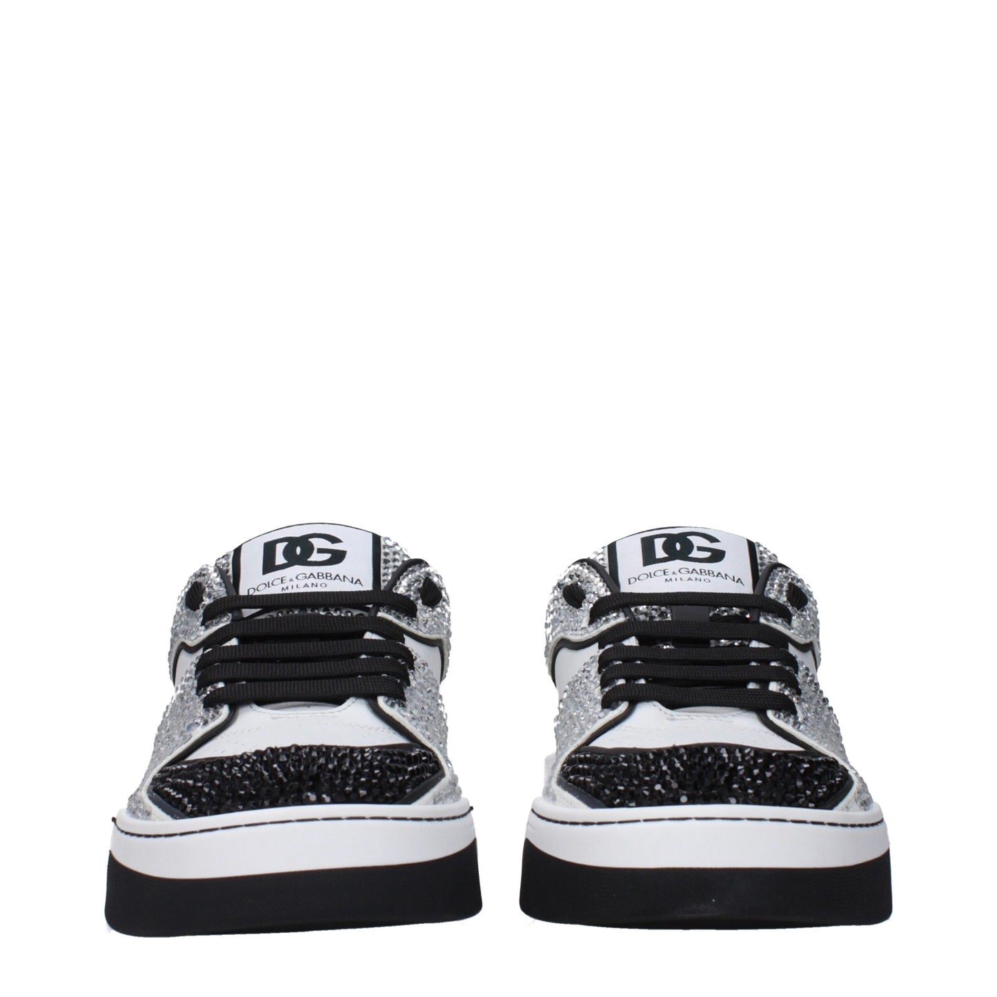 White Leather Low Top Sneakers