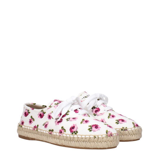 White Fabric Espadrilles
