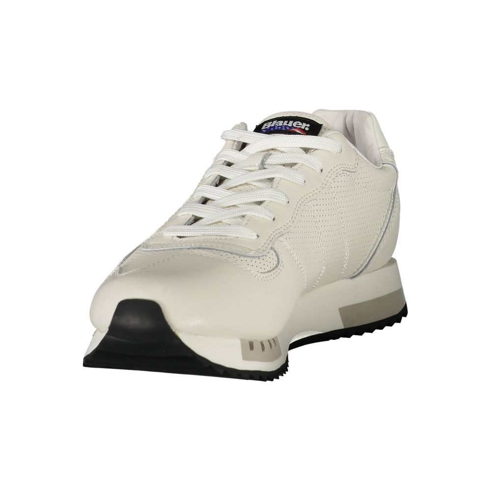 White Polyester Sneaker