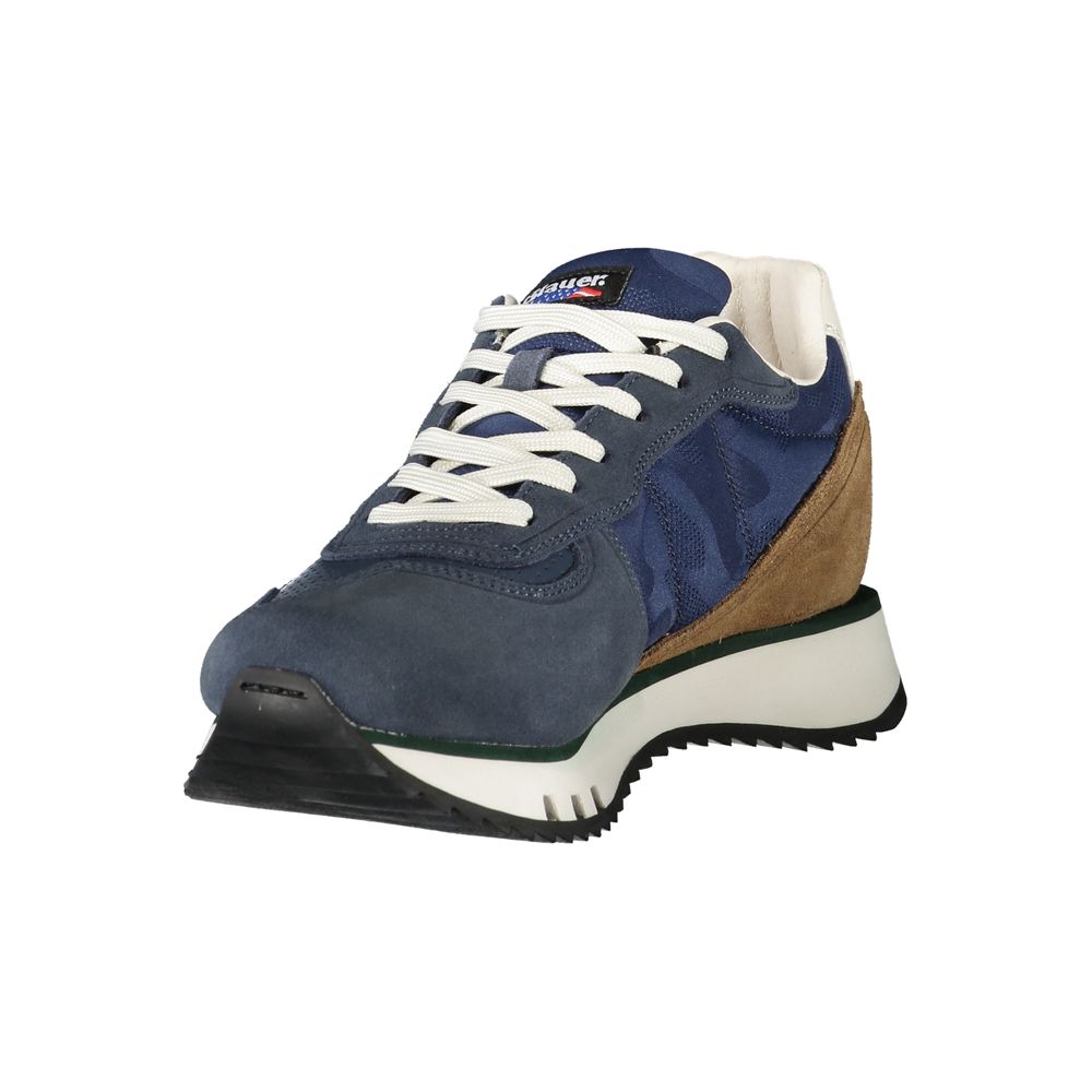 Blue Polyester Sneaker