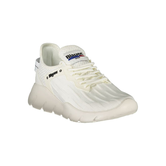 White Polyester Sneaker