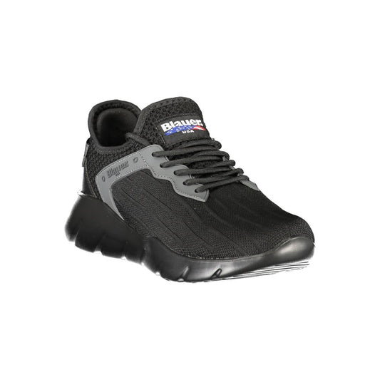 Black Polyester Sneaker