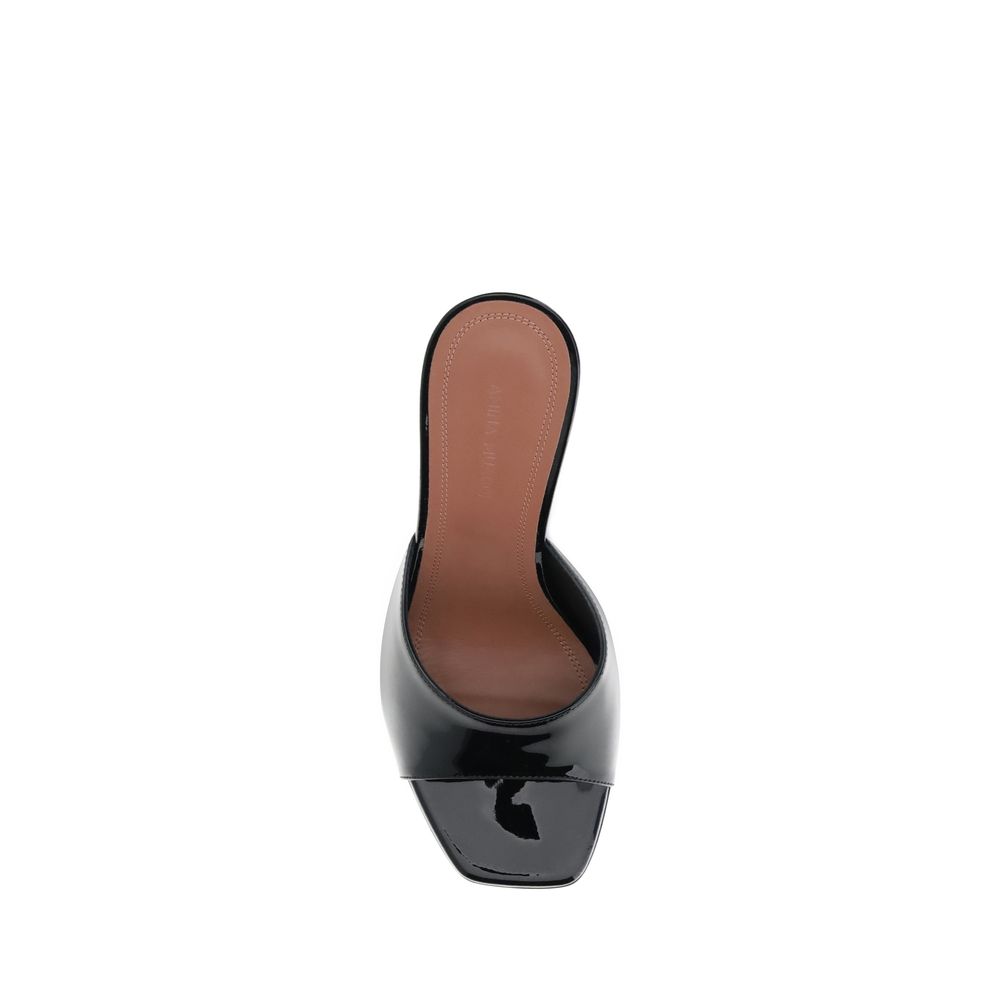 Black Calf Leather Bos Taurus Platform Sandals