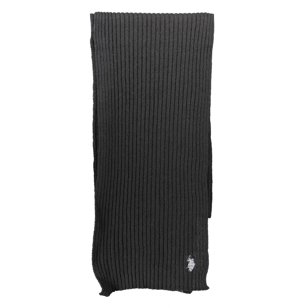 Black Wool Men Scarf
