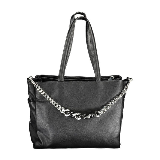 Black Polyurethane Women's Handbag