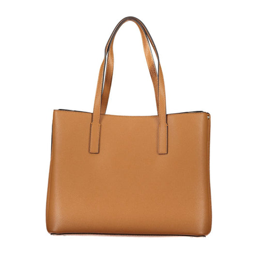 Brown Polyethylene Shoulder Bag