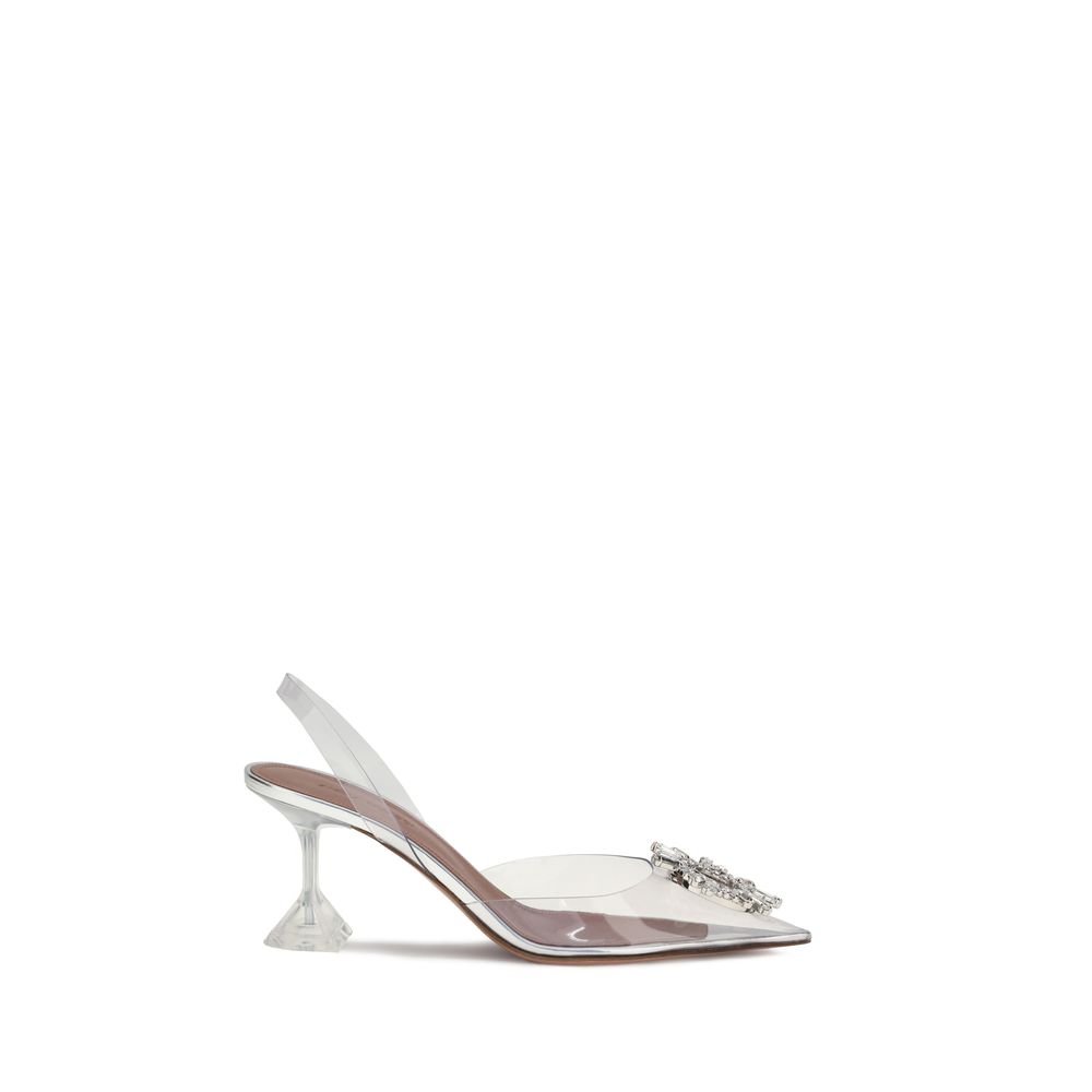 Silver Polyethylene Platform Pumps