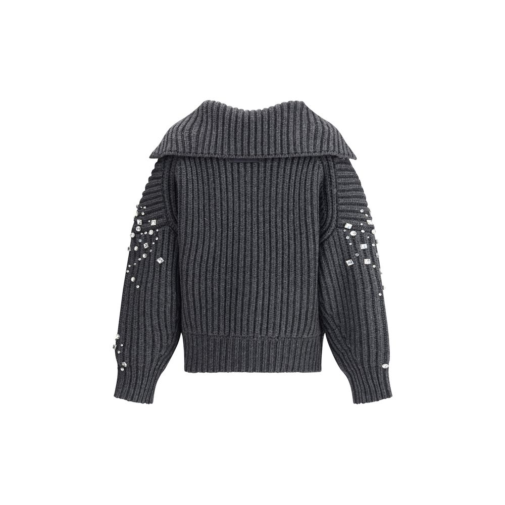 Gray Wool Cardigan