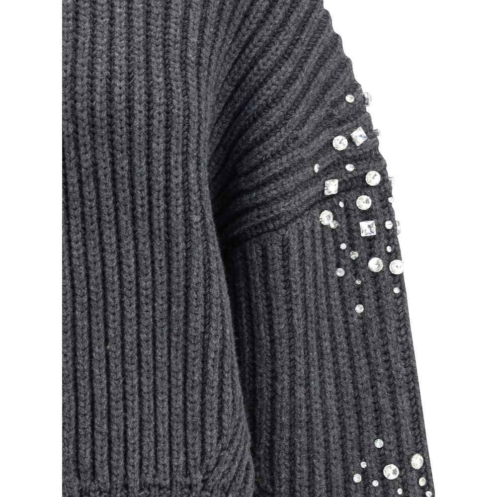 Gray Wool Cardigan