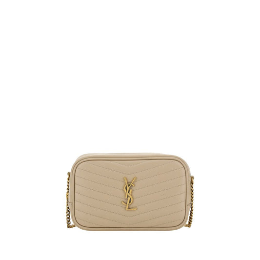 Beige Calf Leather Bos Taurus Shoulder Bag