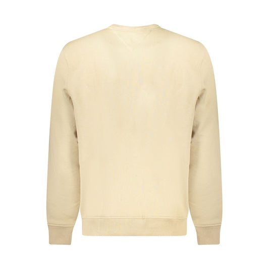 Beige Cotton Men Sweatshirt