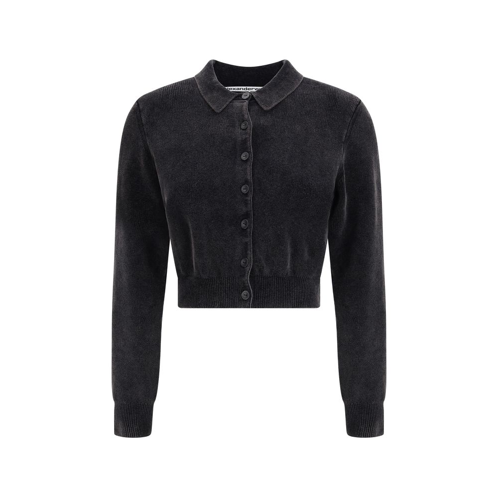 Black Cotton Cardigan
