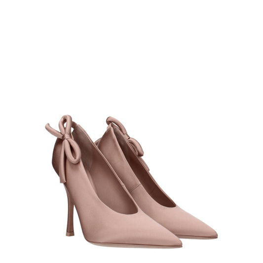 Pink Satin Pumps