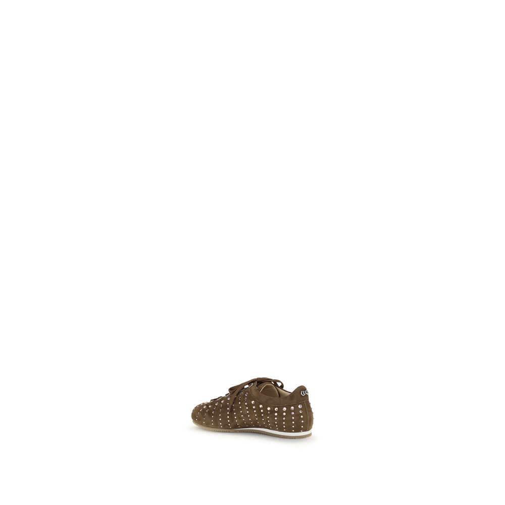 Brown Calf Leather Bos Taurus Low Top Sneakers