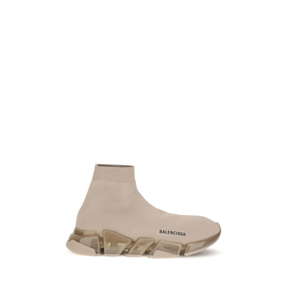 Beige Polyester Athletic Sneakers