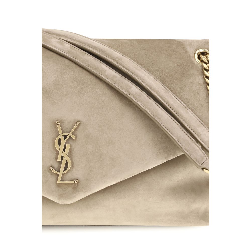 Beige Calf Leather Bos Taurus Shoulder Bag
