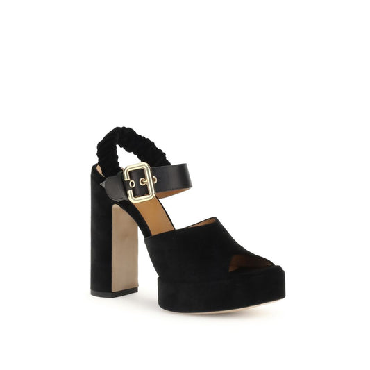 Black Calf Leather Bos Taurus Platform Pumps