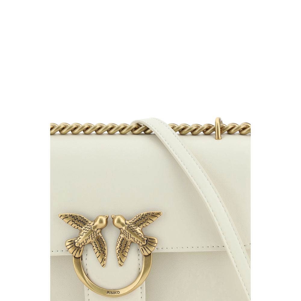 Beige Calf Leather Bos Taurus Shoulder Bag