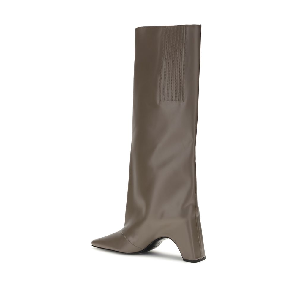 Gray Calf Leather Bos Taurus Boots