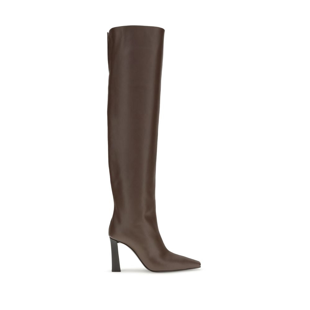 Brown Leather Over The Knee