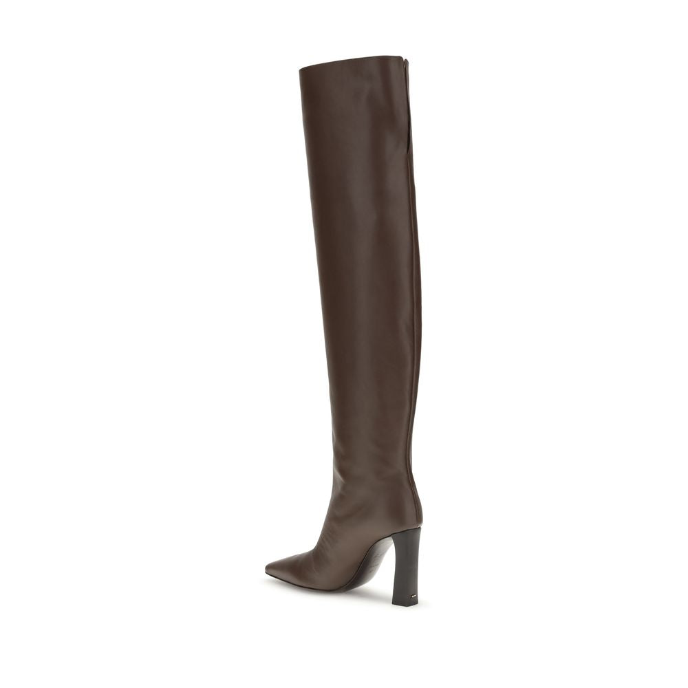 Brown Leather Over The Knee