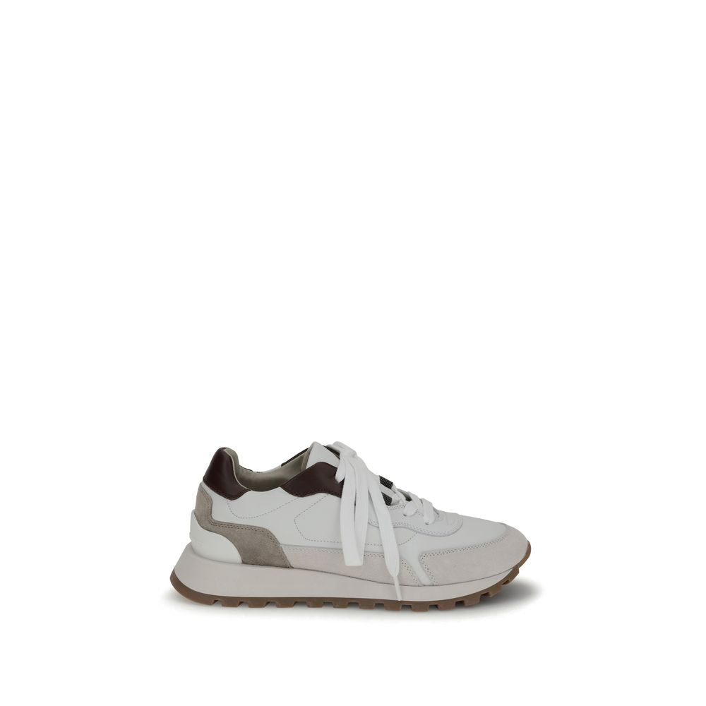 White Leather Athletic Sneakers