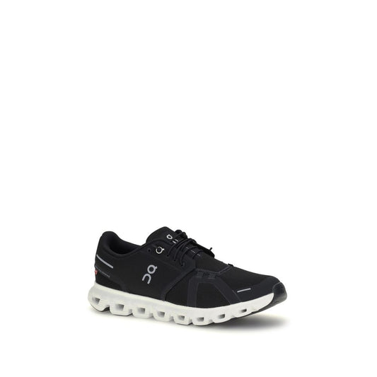 Black Recycled Polyester Athletic Sneakers