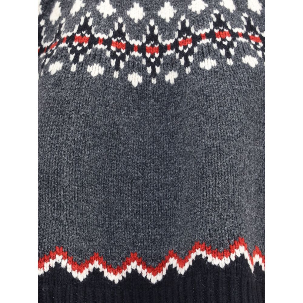 Gray Fleece Wool Sweatshirt