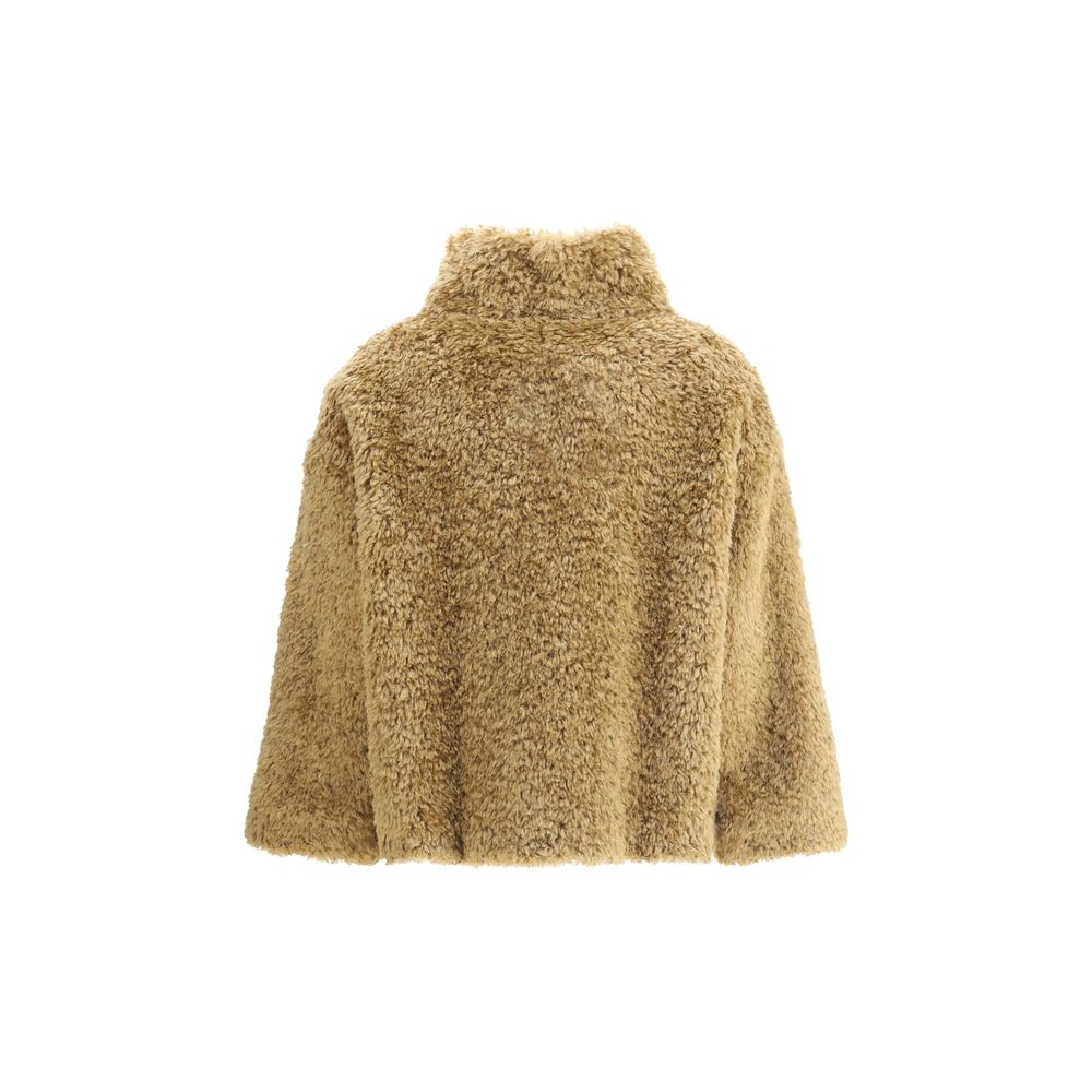 Beige Polyester Coat