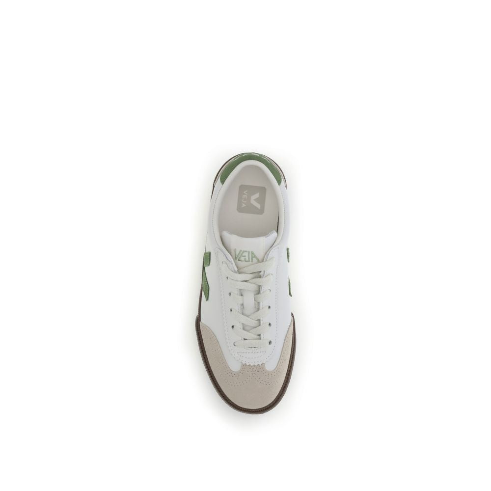 White Leather Low Top Sneakers