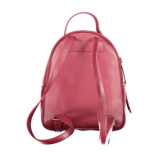 Purple Leather Women Backpack