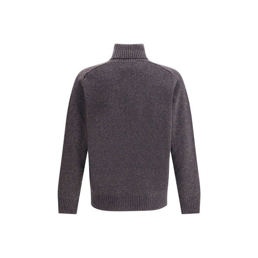 Multicolor Fleece Wool Turtleneck