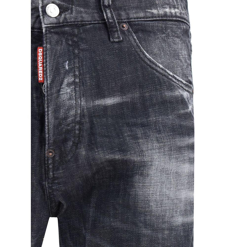 Black Cotton Slim Fit Jeans