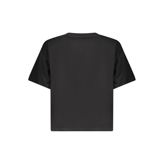 Black Cotton Women T-Shirt