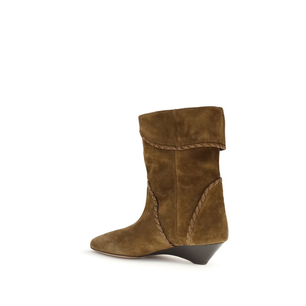 Brown Calf Leather Bos Taurus Flat Boots