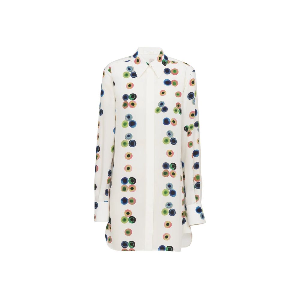 White Silk Casual Dress