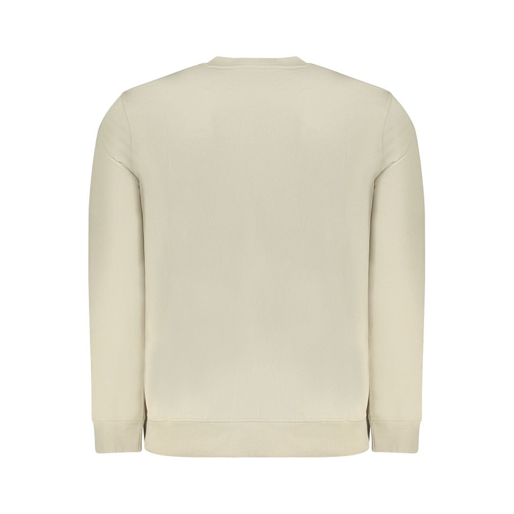 Beige Cotton Men Sweatshirt