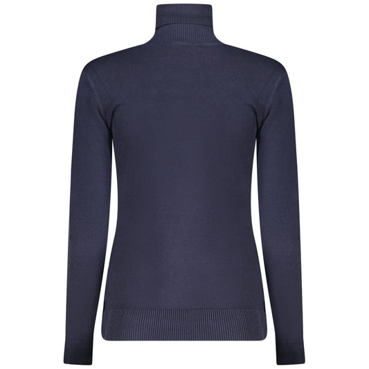Blue Viscose Women Sweater