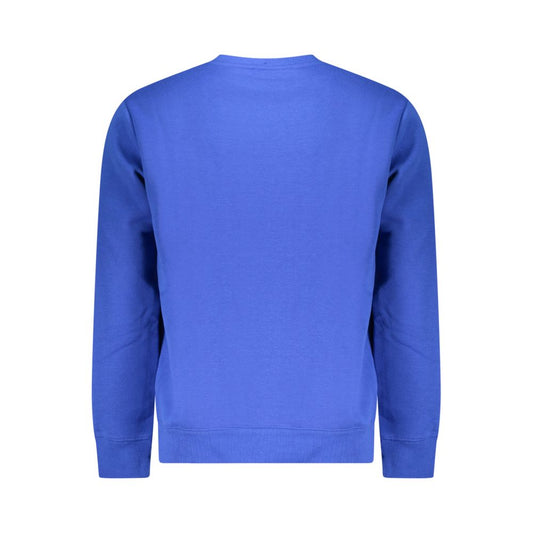 Blue Cotton Mens Sweater