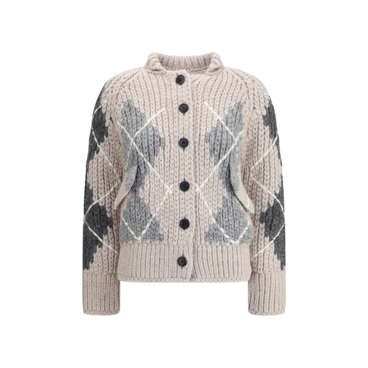 Multicolor Alpaca Vicugna Pacos Cardigan