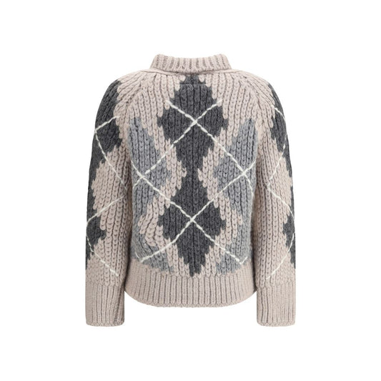 Multicolor Alpaca Vicugna Pacos Cardigan