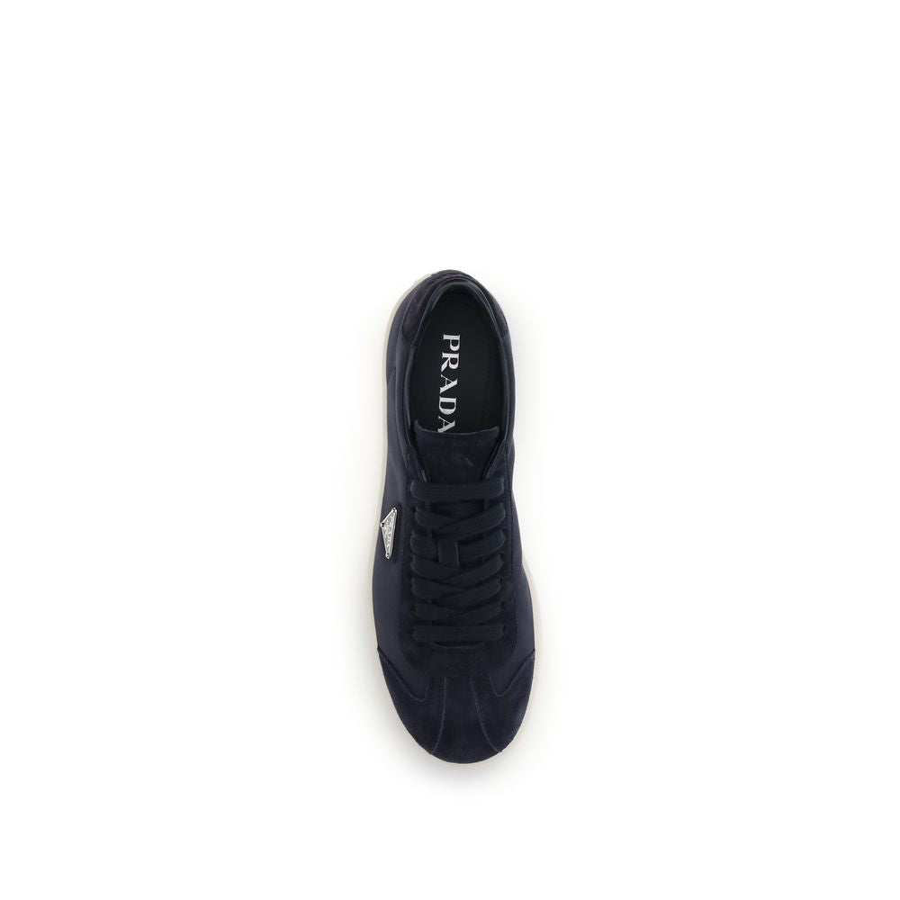 Blue Leather Sneakers
