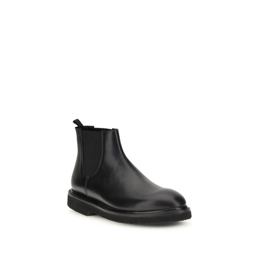 Black Calf Leather Bos Taurus Chelsea Boots