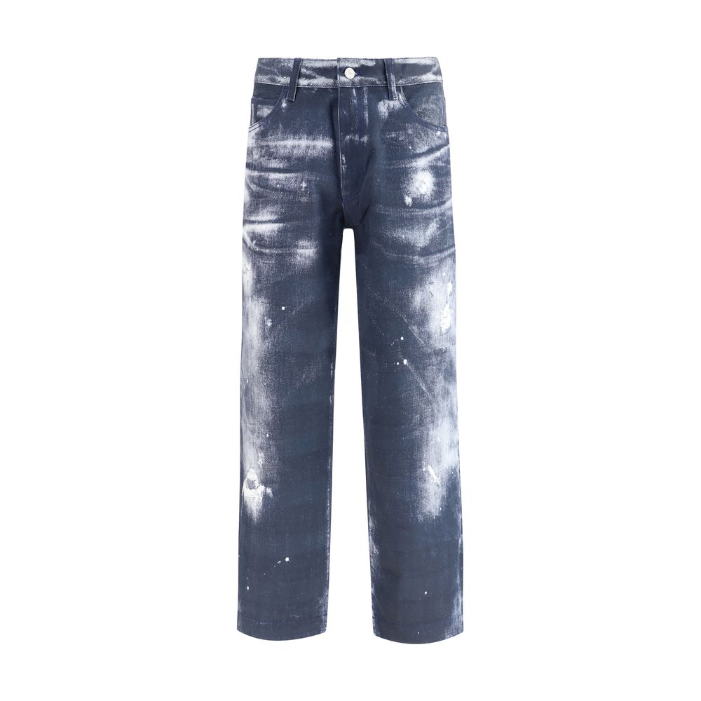 Multicolor Cotton Casual Pants