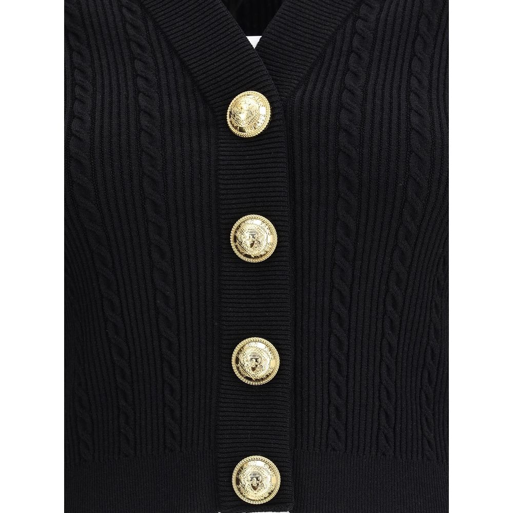 Black Viscose Cardigan